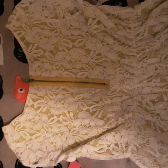 Xhilaration lace overlay Lime Green Dress Target Juniors XL Womans Large Formal - Picture 6 of 10